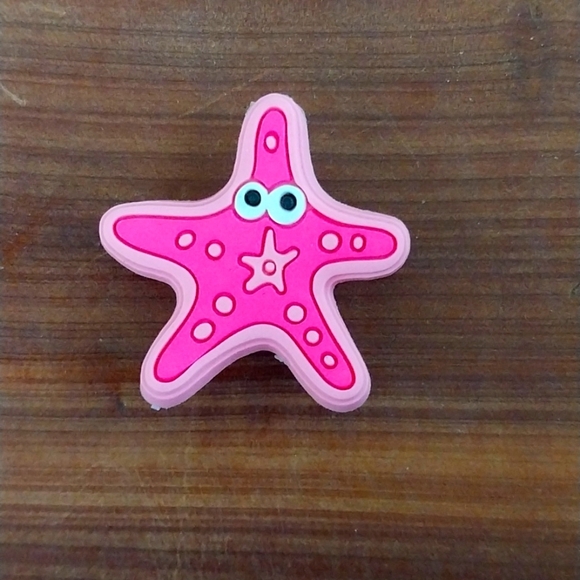 Pink StarFish Croc Charm - Picture 1 of 1